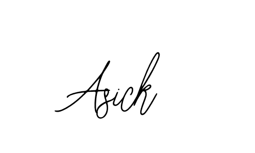 Design your own signature with our free online signature maker. With this signature software, you can create a handwritten (Bearetta-2O07w) signature for name Asick. Asick signature style 12 images and pictures png