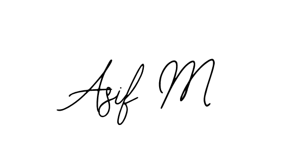 You should practise on your own different ways (Bearetta-2O07w) to write your name (Asif M) in signature. don't let someone else do it for you. Asif M signature style 12 images and pictures png