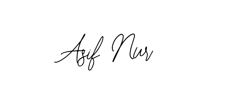 You should practise on your own different ways (Bearetta-2O07w) to write your name (Asif Nur) in signature. don't let someone else do it for you. Asif Nur signature style 12 images and pictures png