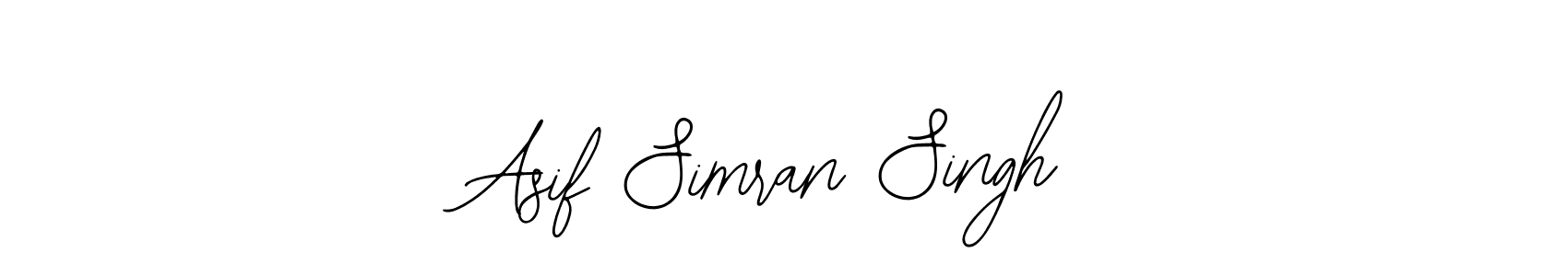 The best way (Bearetta-2O07w) to make a short signature is to pick only two or three words in your name. The name Asif Simran Singh include a total of six letters. For converting this name. Asif Simran Singh signature style 12 images and pictures png