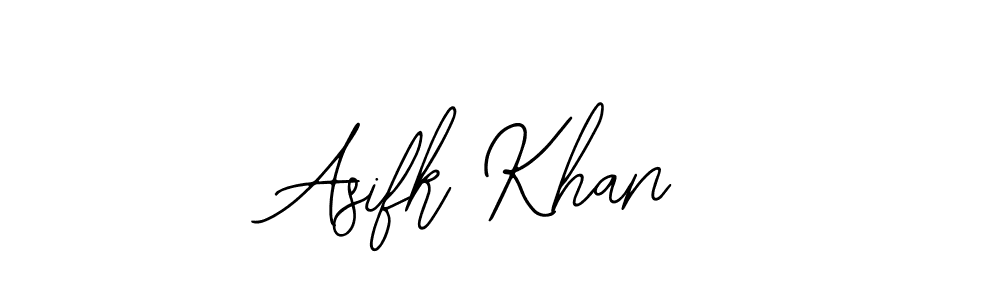 Bearetta-2O07w is a professional signature style that is perfect for those who want to add a touch of class to their signature. It is also a great choice for those who want to make their signature more unique. Get Asifk Khan name to fancy signature for free. Asifk Khan signature style 12 images and pictures png