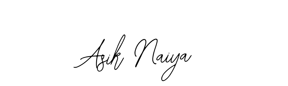 Also You can easily find your signature by using the search form. We will create Asik Naiya name handwritten signature images for you free of cost using Bearetta-2O07w sign style. Asik Naiya signature style 12 images and pictures png