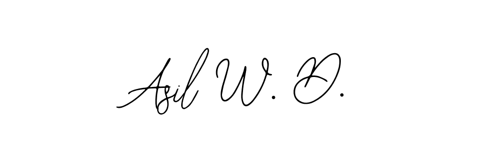 This is the best signature style for the Asil W. D. name. Also you like these signature font (Bearetta-2O07w). Mix name signature. Asil W. D. signature style 12 images and pictures png