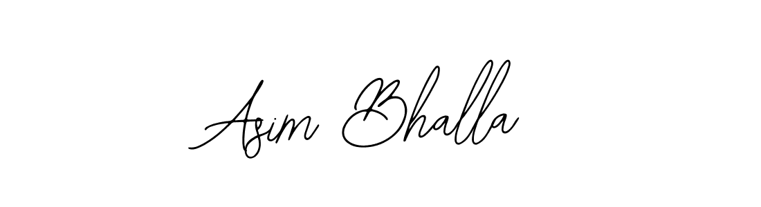 How to make Asim Bhalla name signature. Use Bearetta-2O07w style for creating short signs online. This is the latest handwritten sign. Asim Bhalla signature style 12 images and pictures png