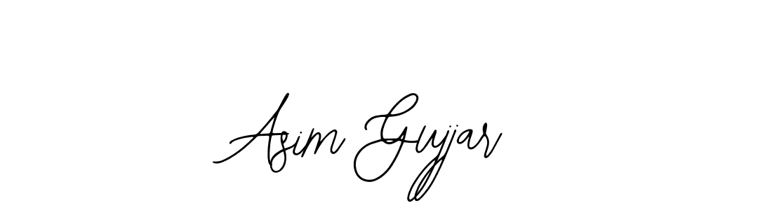 How to make Asim Gujjar name signature. Use Bearetta-2O07w style for creating short signs online. This is the latest handwritten sign. Asim Gujjar signature style 12 images and pictures png