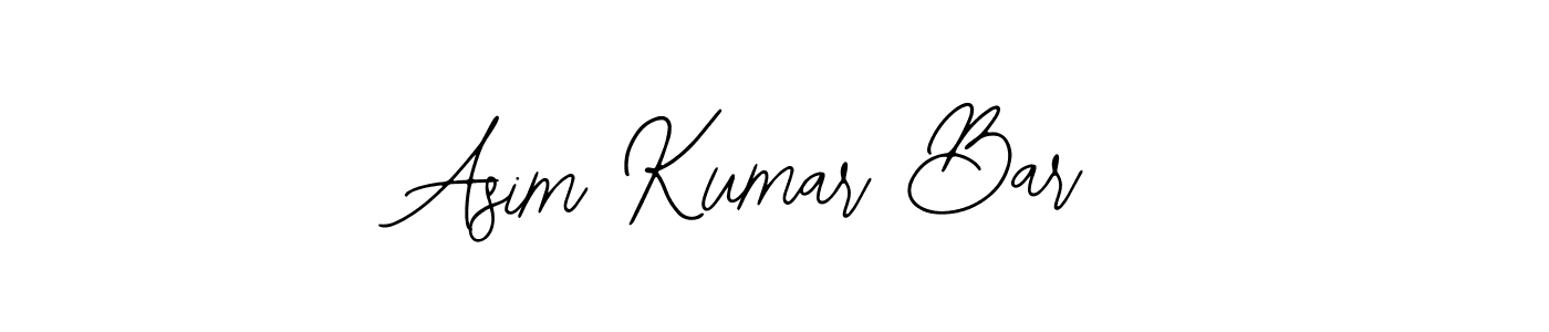 How to make Asim Kumar Bar name signature. Use Bearetta-2O07w style for creating short signs online. This is the latest handwritten sign. Asim Kumar Bar signature style 12 images and pictures png