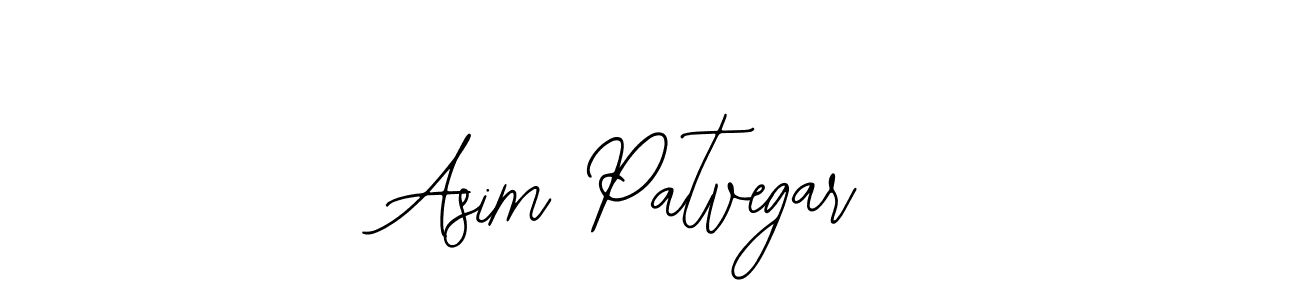 How to make Asim Patvegar signature? Bearetta-2O07w is a professional autograph style. Create handwritten signature for Asim Patvegar name. Asim Patvegar signature style 12 images and pictures png