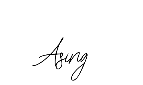 The best way (Bearetta-2O07w) to make a short signature is to pick only two or three words in your name. The name Asing include a total of six letters. For converting this name. Asing signature style 12 images and pictures png
