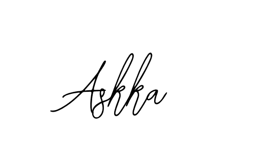 How to make Askka signature? Bearetta-2O07w is a professional autograph style. Create handwritten signature for Askka name. Askka signature style 12 images and pictures png