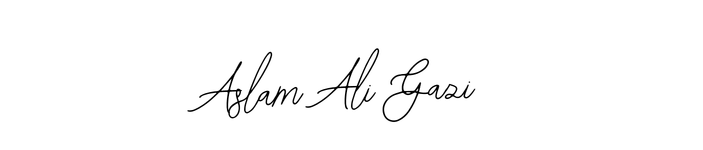 if you are searching for the best signature style for your name Aslam Ali Gazi. so please give up your signature search. here we have designed multiple signature styles  using Bearetta-2O07w. Aslam Ali Gazi signature style 12 images and pictures png