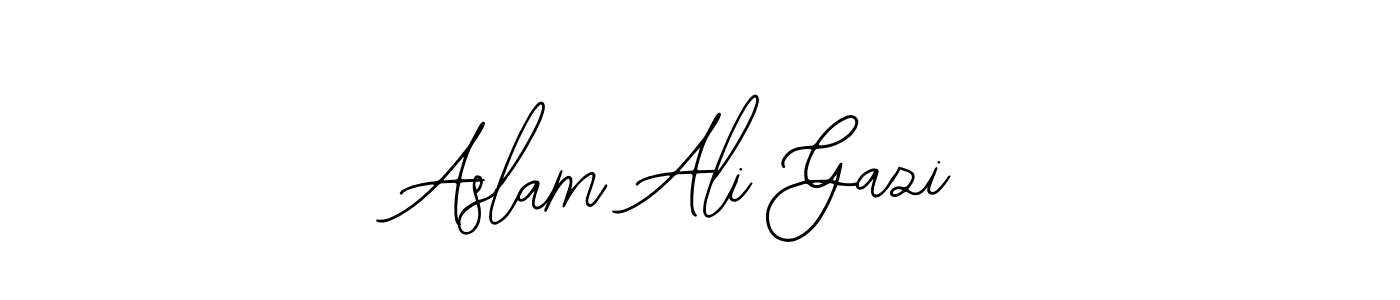 if you are searching for the best signature style for your name Aslam Ali Gazi. so please give up your signature search. here we have designed multiple signature styles  using Bearetta-2O07w. Aslam Ali Gazi signature style 12 images and pictures png