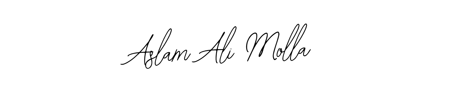 How to make Aslam Ali Molla name signature. Use Bearetta-2O07w style for creating short signs online. This is the latest handwritten sign. Aslam Ali Molla signature style 12 images and pictures png