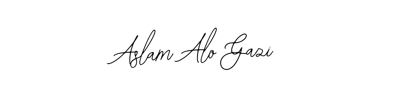 Design your own signature with our free online signature maker. With this signature software, you can create a handwritten (Bearetta-2O07w) signature for name Aslam Alo Gazi. Aslam Alo Gazi signature style 12 images and pictures png