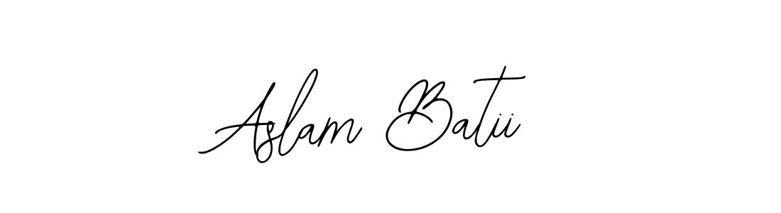 The best way (Bearetta-2O07w) to make a short signature is to pick only two or three words in your name. The name Aslam Batii include a total of six letters. For converting this name. Aslam Batii signature style 12 images and pictures png