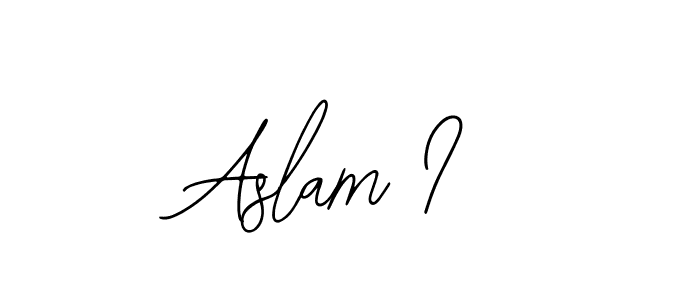 Aslam I stylish signature style. Best Handwritten Sign (Bearetta-2O07w) for my name. Handwritten Signature Collection Ideas for my name Aslam I. Aslam I signature style 12 images and pictures png