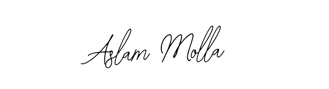 Design your own signature with our free online signature maker. With this signature software, you can create a handwritten (Bearetta-2O07w) signature for name Aslam Molla. Aslam Molla signature style 12 images and pictures png