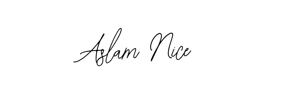 Make a beautiful signature design for name Aslam Nice. With this signature (Bearetta-2O07w) style, you can create a handwritten signature for free. Aslam Nice signature style 12 images and pictures png