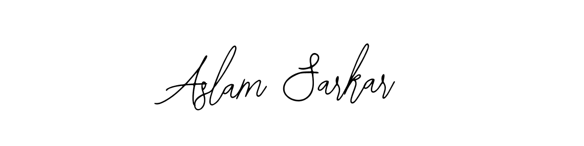 How to make Aslam Sarkar name signature. Use Bearetta-2O07w style for creating short signs online. This is the latest handwritten sign. Aslam Sarkar signature style 12 images and pictures png