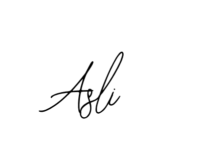 How to make Asli name signature. Use Bearetta-2O07w style for creating short signs online. This is the latest handwritten sign. Asli signature style 12 images and pictures png