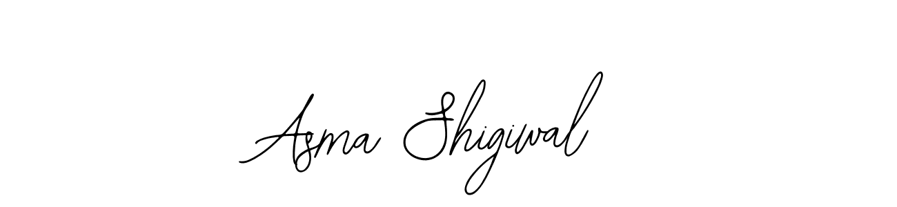 How to make Asma Shigiwal name signature. Use Bearetta-2O07w style for creating short signs online. This is the latest handwritten sign. Asma Shigiwal signature style 12 images and pictures png