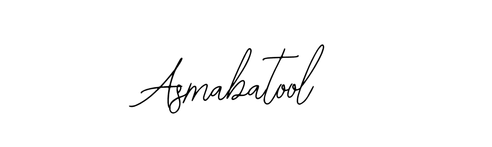 How to make Asmabatool name signature. Use Bearetta-2O07w style for creating short signs online. This is the latest handwritten sign. Asmabatool signature style 12 images and pictures png