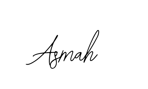 Design your own signature with our free online signature maker. With this signature software, you can create a handwritten (Bearetta-2O07w) signature for name Asmah. Asmah signature style 12 images and pictures png