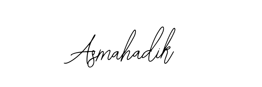 Use a signature maker to create a handwritten signature online. With this signature software, you can design (Bearetta-2O07w) your own signature for name Asmahadik. Asmahadik signature style 12 images and pictures png