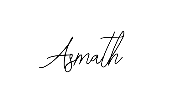 Design your own signature with our free online signature maker. With this signature software, you can create a handwritten (Bearetta-2O07w) signature for name Asmath. Asmath signature style 12 images and pictures png