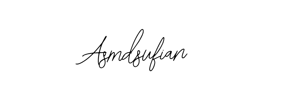 Design your own signature with our free online signature maker. With this signature software, you can create a handwritten (Bearetta-2O07w) signature for name Asmdsufian. Asmdsufian signature style 12 images and pictures png