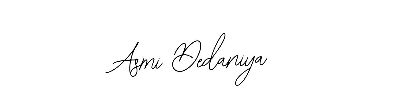 How to make Asmi Dedaniya name signature. Use Bearetta-2O07w style for creating short signs online. This is the latest handwritten sign. Asmi Dedaniya signature style 12 images and pictures png