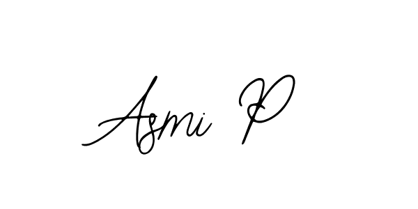 Also we have Asmi P name is the best signature style. Create professional handwritten signature collection using Bearetta-2O07w autograph style. Asmi P signature style 12 images and pictures png