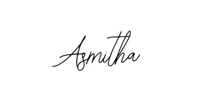 How to make Asmitha name signature. Use Bearetta-2O07w style for creating short signs online. This is the latest handwritten sign. Asmitha signature style 12 images and pictures png