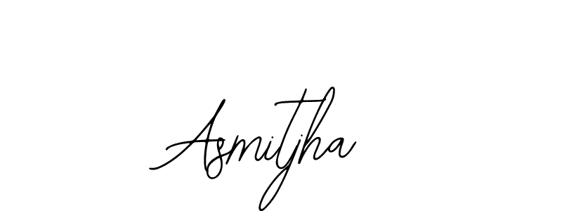 The best way (Bearetta-2O07w) to make a short signature is to pick only two or three words in your name. The name Asmitjha include a total of six letters. For converting this name. Asmitjha signature style 12 images and pictures png