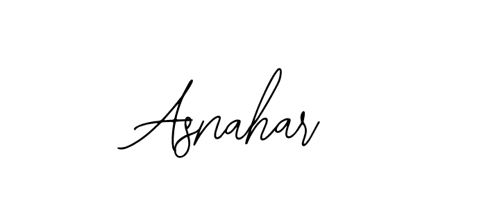 Make a beautiful signature design for name Asnahar. With this signature (Bearetta-2O07w) style, you can create a handwritten signature for free. Asnahar signature style 12 images and pictures png