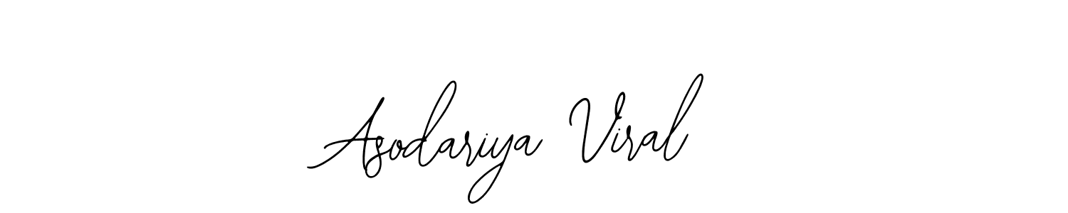 How to make Asodariya Viral name signature. Use Bearetta-2O07w style for creating short signs online. This is the latest handwritten sign. Asodariya Viral signature style 12 images and pictures png