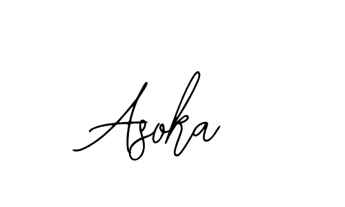 Use a signature maker to create a handwritten signature online. With this signature software, you can design (Bearetta-2O07w) your own signature for name Asoka. Asoka signature style 12 images and pictures png