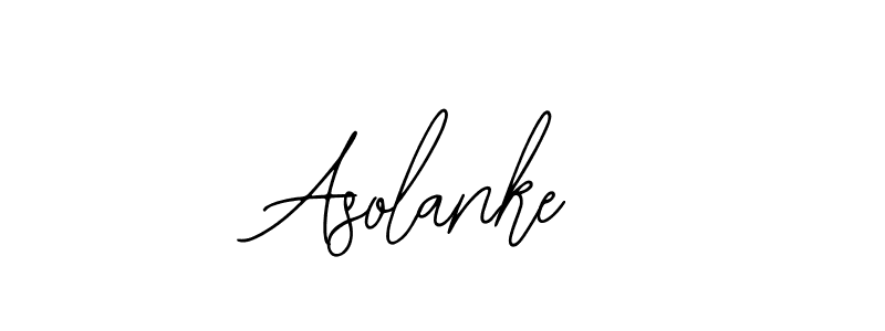 The best way (Bearetta-2O07w) to make a short signature is to pick only two or three words in your name. The name Asolanke include a total of six letters. For converting this name. Asolanke signature style 12 images and pictures png