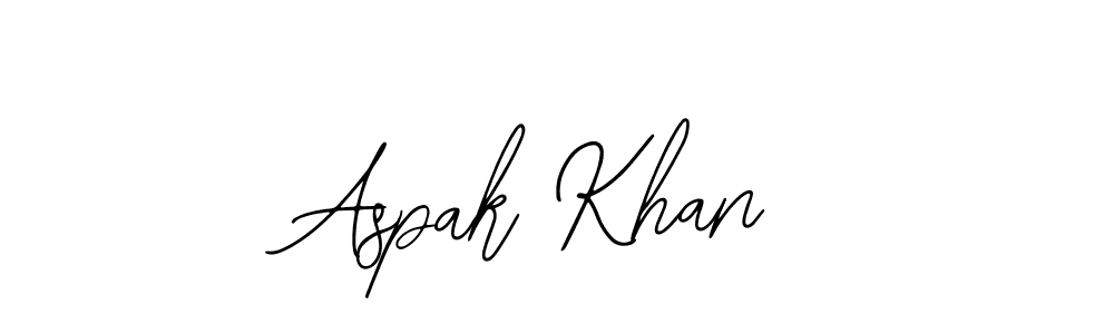 How to make Aspak Khan signature? Bearetta-2O07w is a professional autograph style. Create handwritten signature for Aspak Khan name. Aspak Khan signature style 12 images and pictures png