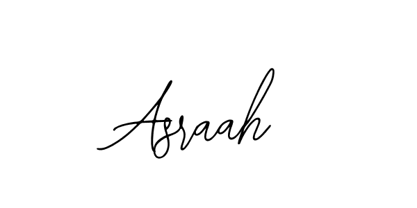 Use a signature maker to create a handwritten signature online. With this signature software, you can design (Bearetta-2O07w) your own signature for name Asraah. Asraah signature style 12 images and pictures png
