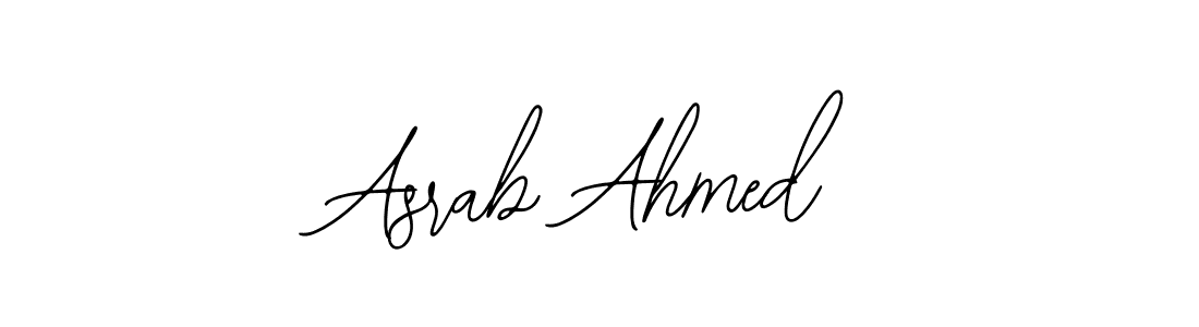 How to make Asrab Ahmed name signature. Use Bearetta-2O07w style for creating short signs online. This is the latest handwritten sign. Asrab Ahmed signature style 12 images and pictures png