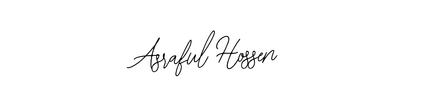 The best way (Bearetta-2O07w) to make a short signature is to pick only two or three words in your name. The name Asraful Hossen include a total of six letters. For converting this name. Asraful Hossen signature style 12 images and pictures png