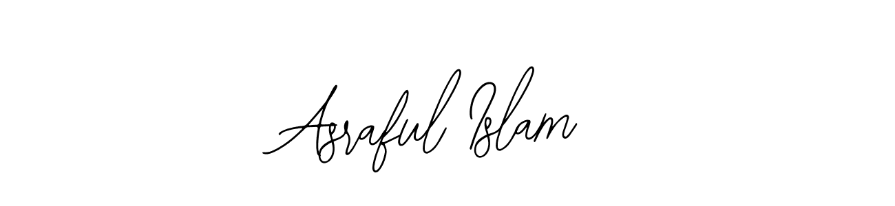 You should practise on your own different ways (Bearetta-2O07w) to write your name (Asraful Islam) in signature. don't let someone else do it for you. Asraful Islam signature style 12 images and pictures png
