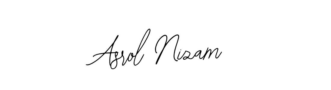 Make a beautiful signature design for name Asrol Nizam. With this signature (Bearetta-2O07w) style, you can create a handwritten signature for free. Asrol Nizam signature style 12 images and pictures png