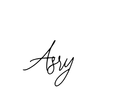 How to make Asry name signature. Use Bearetta-2O07w style for creating short signs online. This is the latest handwritten sign. Asry signature style 12 images and pictures png