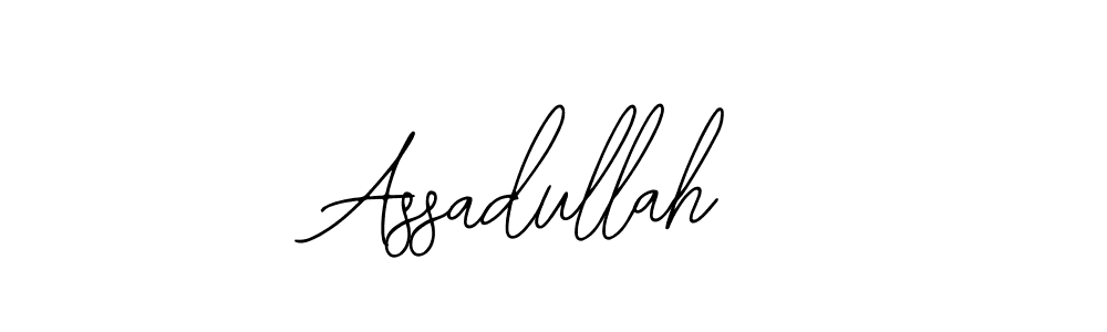 The best way (Bearetta-2O07w) to make a short signature is to pick only two or three words in your name. The name Assadullah include a total of six letters. For converting this name. Assadullah signature style 12 images and pictures png