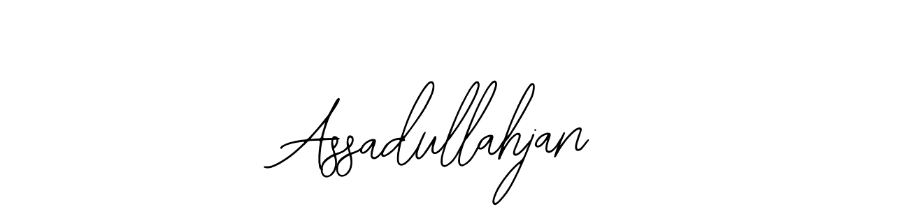 How to make Assadullahjan name signature. Use Bearetta-2O07w style for creating short signs online. This is the latest handwritten sign. Assadullahjan signature style 12 images and pictures png