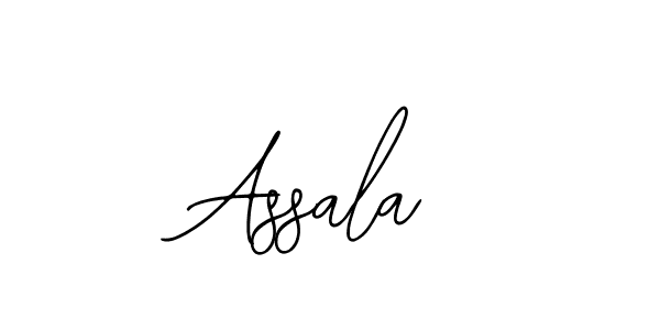 Design your own signature with our free online signature maker. With this signature software, you can create a handwritten (Bearetta-2O07w) signature for name Assala. Assala signature style 12 images and pictures png