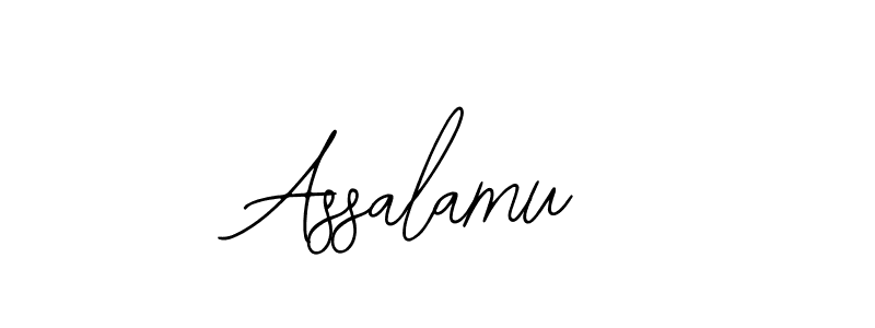 Design your own signature with our free online signature maker. With this signature software, you can create a handwritten (Bearetta-2O07w) signature for name Assalamu. Assalamu signature style 12 images and pictures png