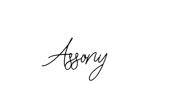 How to make Assony name signature. Use Bearetta-2O07w style for creating short signs online. This is the latest handwritten sign. Assony signature style 12 images and pictures png