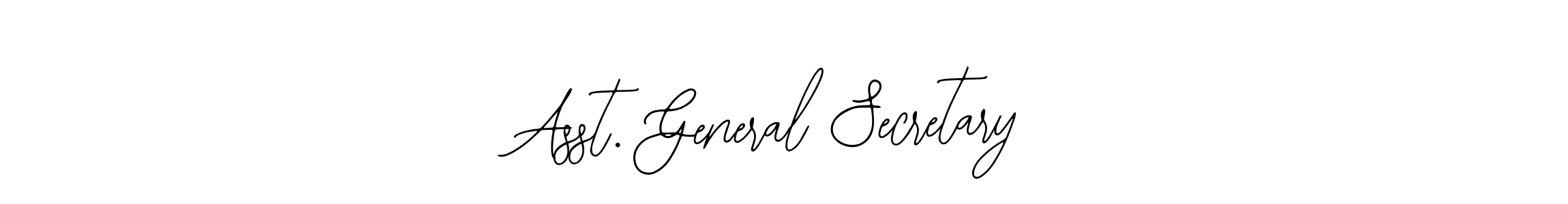 Similarly Bearetta-2O07w is the best handwritten signature design. Signature creator online .You can use it as an online autograph creator for name Asst. General Secretary. Asst. General Secretary signature style 12 images and pictures png